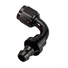 General Purpose 90 Degree Elbow Female 6AN AN6 9/16-18 Push on/Lock Style Oil Fuel Line Hose End Fitting Adapters Aluminum Black Anodized - B07BS7P4JH